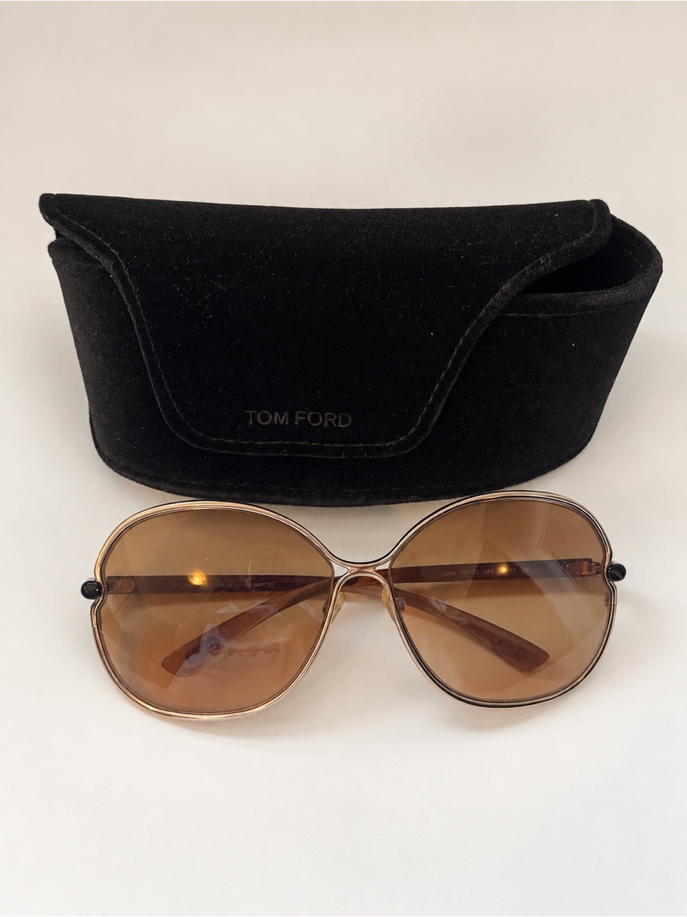 Tom Ford Leila Oversized Sunglasses with Case